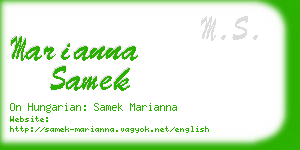 marianna samek business card